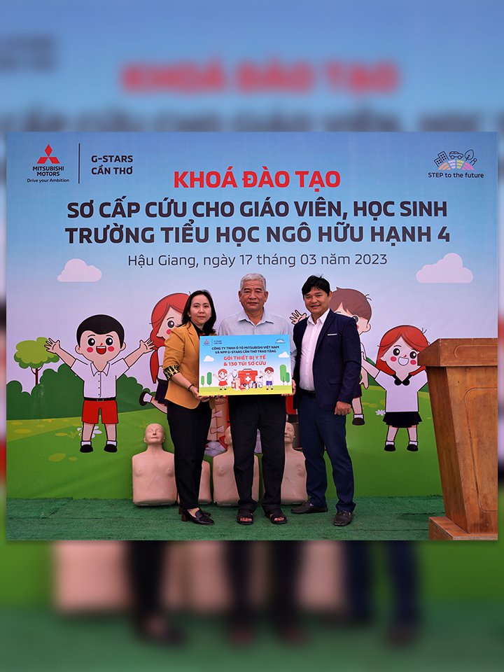 MMV sponsored Scholarship and First Aid Training Workshop to pupils and teachers of Ngo Huu Hanh 4 Primary School, Hau Giang Province