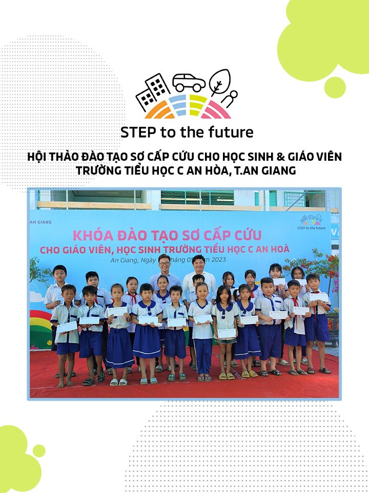 MMV tài trợ hội thảo đào tạo sơ cấp cứu cho học sinh và giáo viên Trường tiểu học C An Hòa, T.An Giang