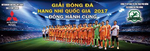 CLB Phù Đổng cùng 16 đội tham dự giải hạng Nhì Quốc gia 2017