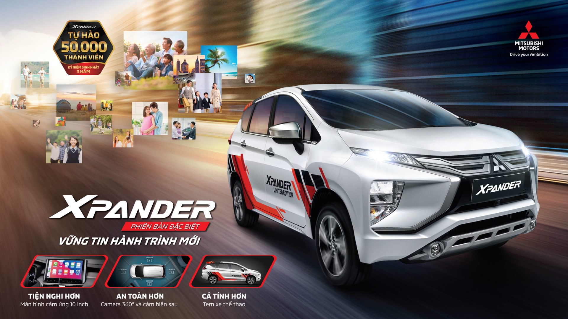 MITSUBISHI XPANDER PHIÊN BẢN ĐẶC BIỆT – KỶ NIỆM 50.000 XE BÁN RA SAU 3 NĂM